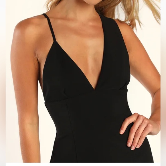 Lulus Black Asymmetrical Bodycon Mini Dress - Picture 3 of 7